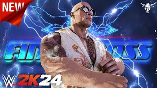 The Rock Final Boss 24 w New Entrance Theme amp Graphics Pack  Crazy WWE2K24 Pc Mods [upl. by Shalom]