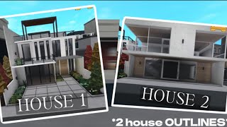 TWO house layouts Bloxburg speed build [upl. by Mccomb]