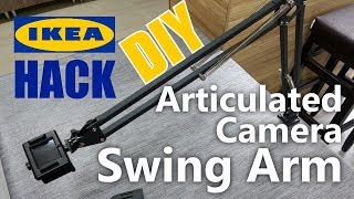 Articulated Camera Swing Arm  IKEA Hack How To [upl. by Enelie166]