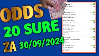 MKEKA MWINGINE WA LEO ODDS 20 JUMATATU TAREHE 30092024✅ [upl. by Mad]