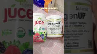 Morning Routine Collagenup California Gold Nutrition  Juce Super fruit amp veggie  shorts [upl. by Aerdnna]