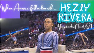 😍 TEAM USAs Youngest Gymnast  Hezly Rivera gymnastics olympics [upl. by Scribner]