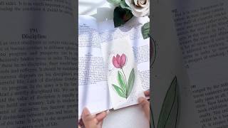 Make a STUNNING Floral Bookmark in Minutes art drawing [upl. by Enirehs]