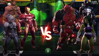 Black Cat amp Hercules amp Iron Man Vs SheHulk amp SpiderMan amp Venompool Family  Marvel game Battle [upl. by Forland107]