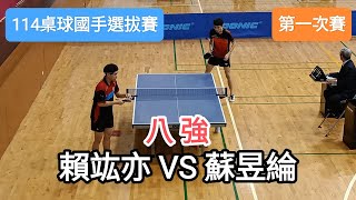 【114桌球國手選拔賽】 男子組第一次賽 八強 賴竑亦LAI H Y VS 蘇昱綸SU Y L 20241113 [upl. by Aitsirhc99]