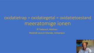 oxidatietrap oxidatiegetal oxidatietoestand bepalen in meeratomige ionen [upl. by Astri]