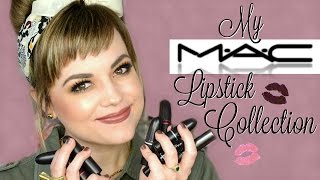 My MAC Lipstick Collection 2016  Faces by Cait B [upl. by Weibel]