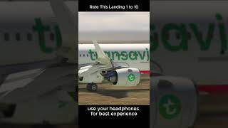 Dangerous Landing Transavia Airlines A320 shorts aviation [upl. by Temple]