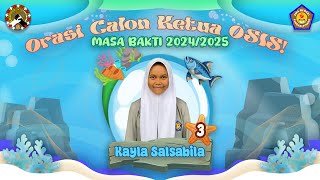 ORASI CALON KETUA OSIS SMA NEGERI 1 PANGKALPINANG MASA BAKTI 20242025  KAYLA S NO URUT 3 [upl. by Tory]