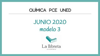 Quimica PCE UNED 2020 Modelo 3 [upl. by Salomo]