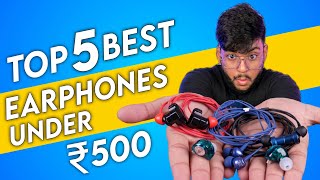 Best Earphones under 500 rs 2024  Best wired earphones under 500 in 2024 [upl. by Eneirda]