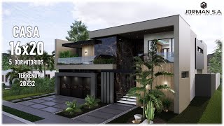 House Design  Modern House Design  16x20m 2 Storey  5 Bedrooms [upl. by Karena834]