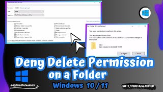 How To Deny Delete Permission on Folder  Windows 10  11 [upl. by Swenson20]