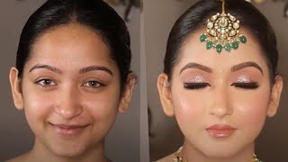 How to do GLOSSY BRIDAL Makeup by Sakshi Gupta Makeup Studio amp Academy in simple steps [upl. by Ahsinnor97]