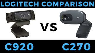 Logitech C920 vs C270 Webcam Review amp Comparison  Video and Mic Test [upl. by Eenhpad]