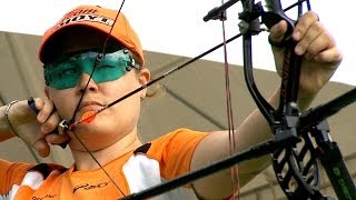 France v Netherlands – compound mixed team gold  Medellin 2014 Archery World Cup S2 [upl. by Attelrac]