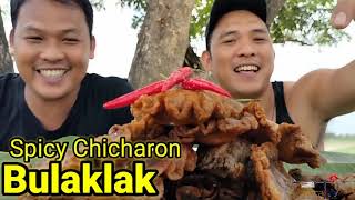 Spicy Chicharon BulaklakOutdoor Cooking amp Mukbang [upl. by Siuqaj]