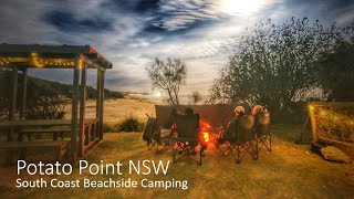 BEACHFRONT CAMPING Potato Point South Coast NSW Oct 2023 [upl. by Anaeli349]