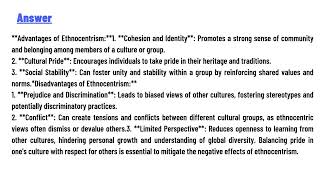 Advantages and disadvantages of ethnocentrism [upl. by Dlareg]