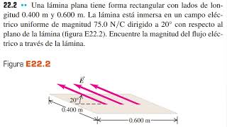 Física Ley de Gauss  Magnitud del flujo eléctrico a través de una lámina [upl. by Blanding]