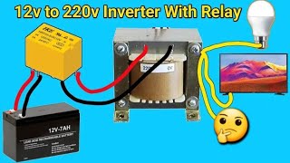 12v to 220v inverter  12volt to 220volt  Simple inverter  inverter  Relay [upl. by Ora898]