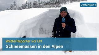 Schneemassen in den Alpen [upl. by Ettenwahs]