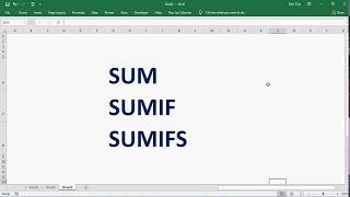 MS Excel SUM SUMIF SUMIFS formulas  Telugu [upl. by Grove]