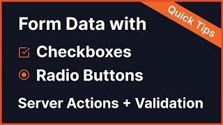 Validate Form Data Checkboxes and Radio Groups [upl. by Enirok]