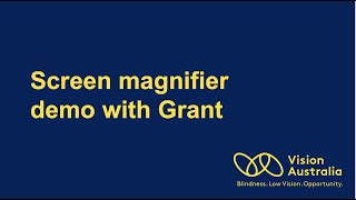 Screen magnifier demonstration with Grant [upl. by Kassel]