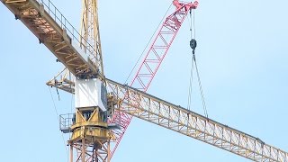 Tower crane 3 rises Timelapse compilation of assembly from start to finish [upl. by Kowatch]