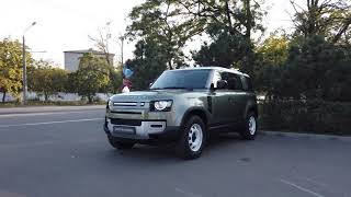 Land Rover Defender Pangea Green Base whith 18 steel wheel and white painted roof [upl. by Henke]