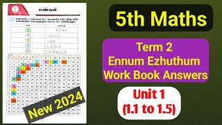 5th Maths Term 2 Unit 1 Ennum Ezhuthum work book answer 2024  Unit 11 to 15 [upl. by Engenia]