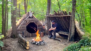 Building of New Bushcraft Location  Forest Shelter [upl. by Malas]