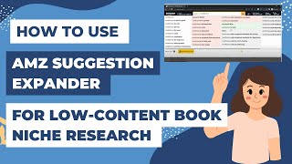 How to Use The AMZ Suggestion Expander Tool For Keyword Low Content Book Research on Amazon KDP [upl. by Eleonore965]