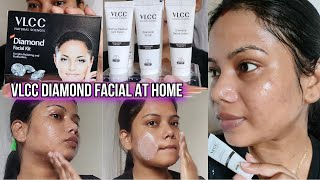 VLCC Diamond Facial Kit Step By Step Procedure amp Review  Parlour Like Facial At Home  Shree [upl. by Aicenod]