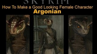 Skyrim Special Edition  How To Make a Good Looking Character  Argonian Female  No mods [upl. by Mcmath]