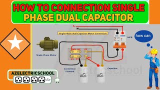 Single Phase dual Capacitor Connection by azelectricschool [upl. by Salbu672]