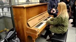 Valentina Lisitsa Liszt La Campanella Saint Pancras Station London [upl. by Gow138]