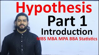 Hypothesis Test Introduction Part 1 Null and Alternate hypothesis MBS First Semester Statistics [upl. by Ladd]