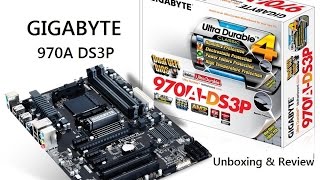 2015 GIGABYTE 970A DS3P Motherboard Unboxing Overview amp Review [upl. by Bianka]