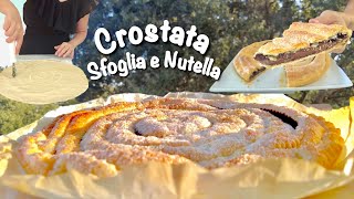 CROSTATA DI SFOGLIA ALLA NUTELLA in 5 MINUTI facile e veloce [upl. by Notsnorb]