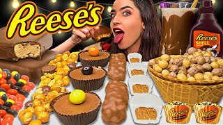 ASMR CHOCOLATE PEANUT BUTTER REESES CUPS KLONDIKE ICE CREAM BAR MILKSHAKE PUFF CEREAL PIECES 먹방 [upl. by Vez289]