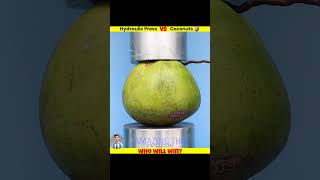 Coconuts vs Hydraulic Press Machine⁉️💥  Which Coconut Is Strong🤯😱  shortsfeed trending [upl. by Yniatirb]