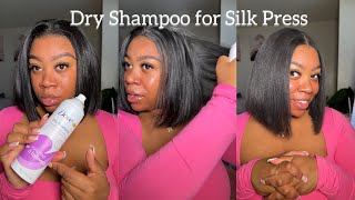 How to Revive Your Old Silk Press Dry Shampoo for Greasy Hair Silk Press Natural Hair [upl. by Kilbride662]