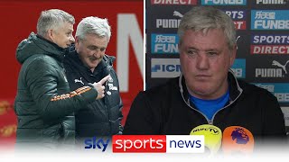 Steve Bruce hits back at a question about being seen smiling with Ole Gunnar Solskjaer [upl. by Gayner275]