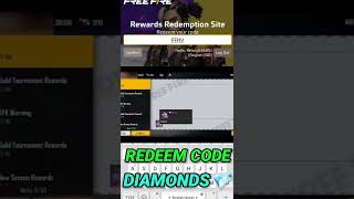 FREE FIRE 😍REDEEM CODE💯 TODAY  DIAMOND REDEEM CODE  FF REDEEM CODE TODAY [upl. by Schott]