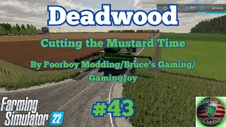 FS22Deadwood 43 Cutting the Mustard Large Field PoorboyModding [upl. by Anidnamra]