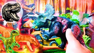 Jurassic Action Dino Collection Giant Gryposuchus Atrociraptor Tracker Dilophosaurus and More [upl. by Esinereb717]