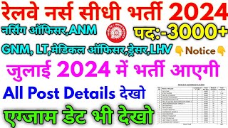 रेलवे नर्स भर्ती 2024  RRB Nursing And Paramedical Vacancy Post Details 2024 [upl. by Rena951]