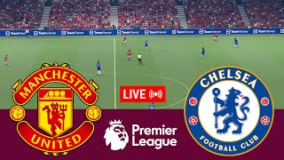 LIVE Manchester United vs Chelsea Premier League 2425 Full Match  Video Game Simulation [upl. by Hsekar]